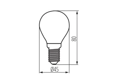 KANLUX Extreme Filament LED-Leuchtmittel XLED EX G45 E14 3.8 Watt warmweiss