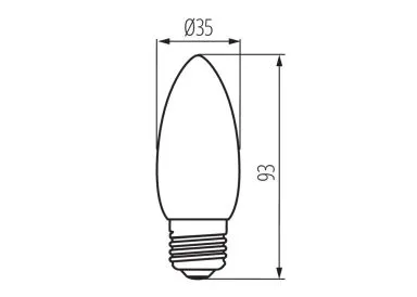 Kanlux E27 LED Leuchtmittel XLED C35E27 6W-WW-M Milchglas warmweiss