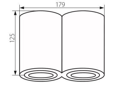 Kanlux Aluminium Aufbaustrahler silber matt BORD DLP-250 zwei Lichtquellen