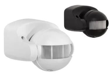 Kanlux PIR Aufputz Bewegungsmelder + Dämmerungsschalter in weiß oder schwarz IP44 auch für LED