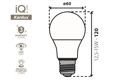 Kanlux Premium IQ E27 SMD LED Birne 14 Watt A60