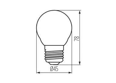 Kanlux Extreme E27 LED Leuchtmittel XLED EX G45E27 3,8W-WW warmweiss