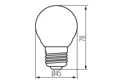 Kanlux E27 LED Leuchtmittel XLED G45M 6W-WW-M warmweiss