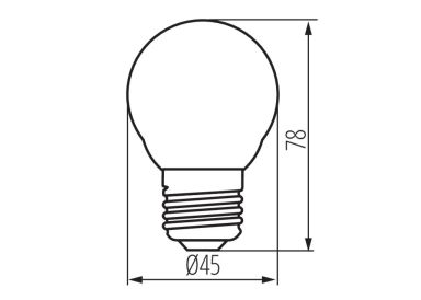 Kanlux E27 LED Leuchtmittel XLED G45M 6W-NW-M neutralweiss