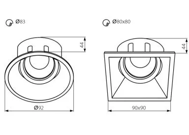 Kanlux Einbau Downlight IVRI DTO-W weiß rund