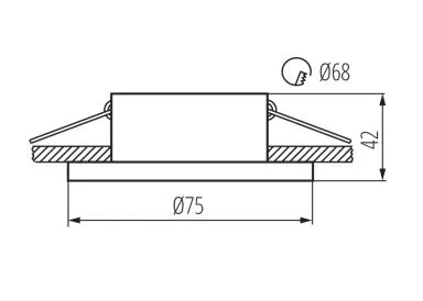 Kanlux Design Einbau Downlight SIMEN DSO SR/B Silber Schwarz
