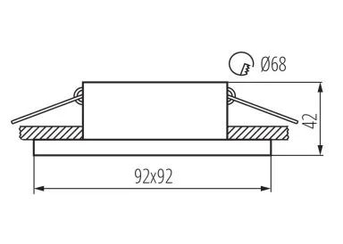 Kanlux Design Einbau Downlight SIMEN DSL W/W/G Gold Weiß