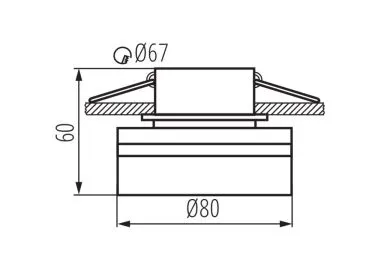 Kanlux Einbaustrahler GOVIK ST schwarz rund dreifacher Lichtaustritt