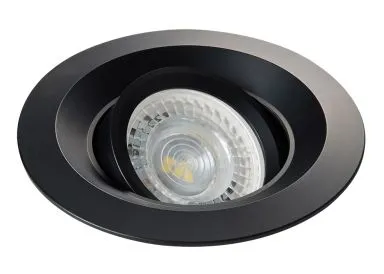 LED Einbaustrahler Set GU10 Aluminium rund schwarz matt mit Marken LED Spot Kanlux TOMIV2 7 Watt