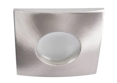 Kanlux Einbaustrahler QULES chrom matt eckig für Feuchträume IP44, mattes Frontglas