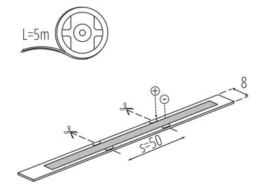 Kanlux Premium LED-Streifen LED STRIP LCOB - 5 Meter Rolle - Weißtöne 12V