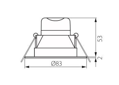 Kanlux LED Einbauspot 83mm Ivian IP44 satin nickel