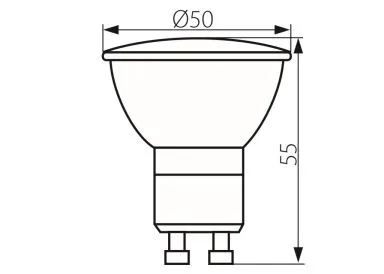 Kanlux TOMIV2 LED GU10 1,2W LED Lampe 120 Grad Milchglas