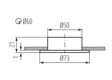 Kanlux Möbel - Decke Einbaurahmen G4 - weiß rund glänzend GAVI CT-2116B W
