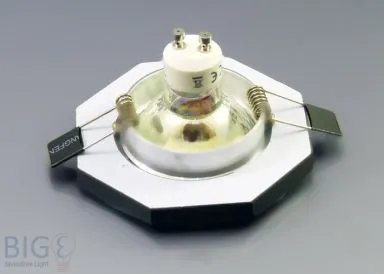 Einbaurahmen schwarzes Kristallglas - 8eck - Schnellspannkopf - flach