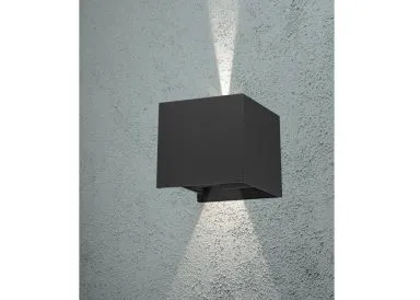 Aluminium UP/Down 2x3W IP54 schwarz matt eckig Abstrahlwinkel einstellbar