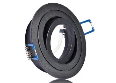 Premium Einbaurahmen aus Aluminium schwarz matt rund