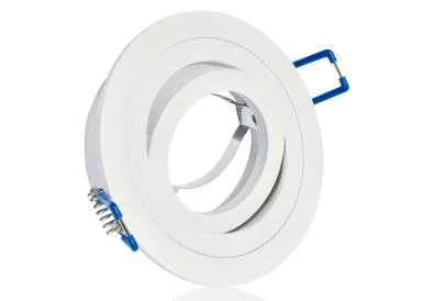 Premium Einbaurahmen aus Aluminium weiss matt rund