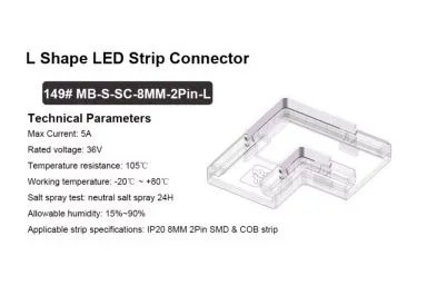 LED Band Eckverbindungsklemme für COB und SMD 8mm