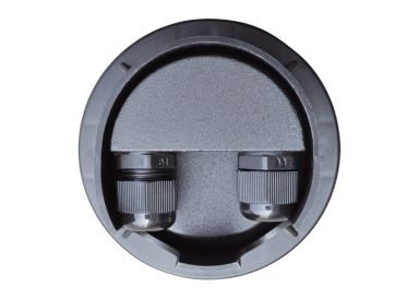 LED Boden-Einbaustrahler rund kurz für LED Module schwarz matt
