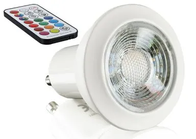 LC Light GU10 3W RGB+WW+W Spot mit Memory Funktion und Fernbedienung