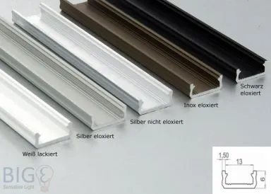 Aluminium Profil Aufputz NTD flach für LED Streifen