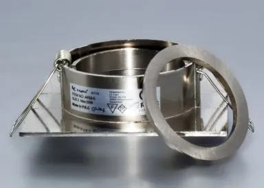 Druckguss Einbaustrahler eisengebürstet eckig - schwenkbar - Klickverschluss