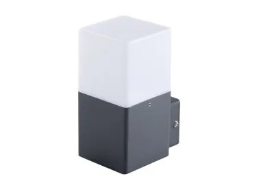 Kanlux Wandleuchte Außenbereich VADRA 16L-UP Aluminium E27 Gartenleuchte