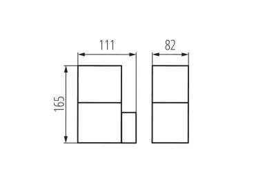 Kanlux Wandleuchte Außenbereich VADRA 16L-UP Aluminium E27 Gartenleuchte