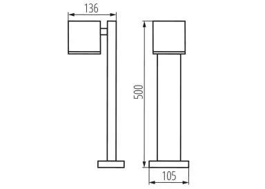 Kanlux Wegeleuchte Außenbereich GORI 50 Aluminium GU10