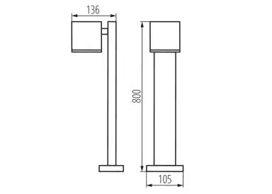 Kanlux Wegeleuchte Außenbereich GORI 80 Aluminium GU10