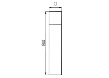 Kanlux Wegeleuchte Außenbereich VADRA 80 Aluminium E27 Gartenleuchte
