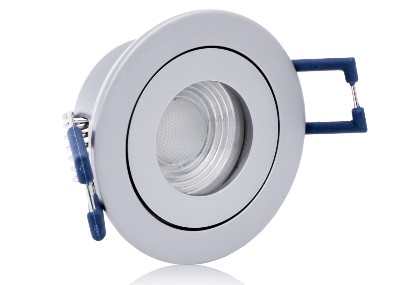 led line einbaurahmen mr11 aluminium rund ip44 graphit