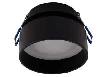 Einbaurahmen McShine DL-21 rund, mit Frontglas milchig, schwarz doppelter...