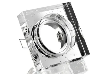 Einbaurahmen klares Kristallglas - 4eckig - Blubber - Schnellspannkopf -...