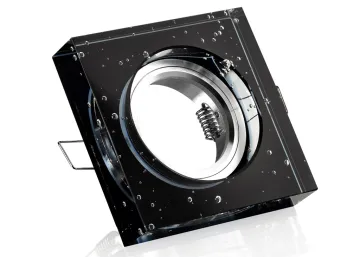 Einbaurahmen schwarzes Kristallglas - 4eckig - Blubber - Schnellspannkopf -...