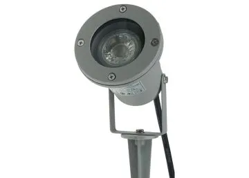 ChiliTec Gartenleuchte CT-GS10, silbergrau 230V, 1,5m Kabel+Erdspiess, GU10...
