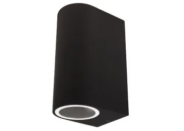 Wandleuchte McShine OVAL-A schwarz IP44 2X GU10 Aluminium Gehäuse