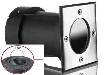 LED Boden-Einbaustrahler GU10 4-eckig schwenkbar für GU10, MR16 oder Module