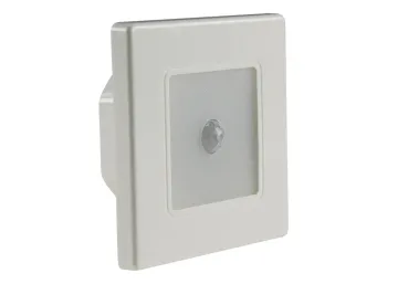 LED Wand-Einbauleuchte EBL 86 PIR 1,8W, 3000k, warmweiß, Rahmen cremeweiß...