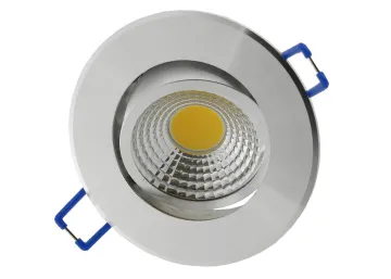 LED Einbauleuchte "COB-3" silber 3W 250lm warmweiß