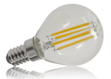 ChiliTec LED Tropfenlampe E14 Filament T4 3000k, 500lm, 230V/4W, warmweiß