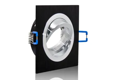 Einbaurahmen aus Aluminium BiColor Quadrat Schwarz