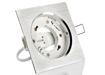 GX53 Einbaurahmen Strahler Aluminium gebürstet eckig