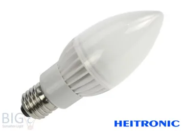 Heitronic LED Leuchtmittel Kerze CERA E27 weiss/warmweiss 5W
