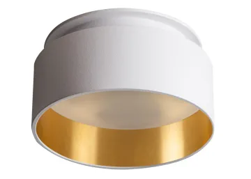 Kanlux Einbaustrahler GOVIK weiss / gold rund zweifacher Lichtaustritt DSO-W/G