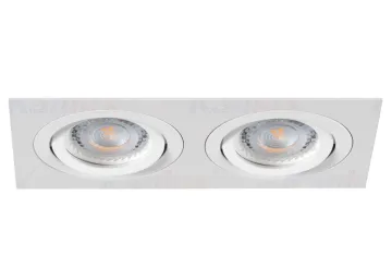 Kanlux Deckenleuchte SEIDY CT-DTL250-W/M Einbau schwenkbar weiß matt eckig...