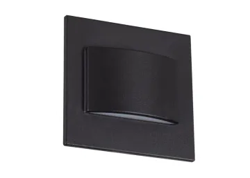 Kanlux LED-Wandeinbauleuchte Treppenleuchte ERINUS schwarz eckig doppelter...
