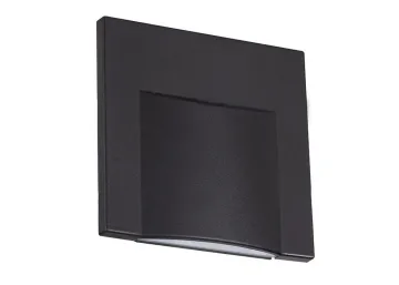 Kanlux LED-Wandeinbauleuchte Treppenleuchte ERINUS schwarz eckig