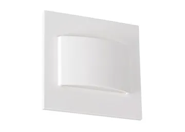 Kanlux LED-Wandeinbauleuchte Treppenleuchte ERINUS weiss eckig doppelter...